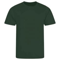 Gładka Koszulka Unisex Dla Dorosłych. Zielone bluzki JUST COOL, bez wzorów, sportowe, bez kołnierzyka, bez ramiączek. Za 44.99 zł.