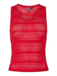 Pieces Top "Agda" w kolorze czerwonym rozmiar: S. Czerwone topy Pieces, s, bez wzorów, bez kołnierzyka, bez ramiączek. Za 43.99 zł.