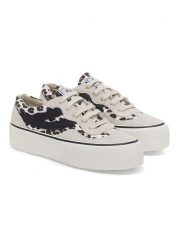 Superga Skórzane sneakersy w kolorze beżowo-czarnym rozmiar: 39. Brązowe trampki Superga, bez wzorów, z materiału, bez zapięcia. Za 310.35 zł.