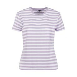 T-shirt Damski W Paski Standardowy. Białe t-shirty Urban Classics, xl, bez wzorów, bez kołnierzyka, bez ramiączek. Za 72.99 zł.