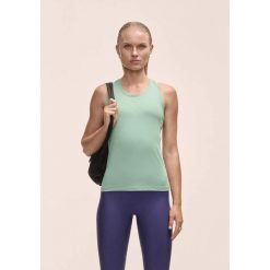 Damska Koszulka Sportowa Treningowa Casall Essential Racerback Tank. Zielone koszulki sportowe Casall, bez wzorów, bez ramiączek, na jogę i pilates. Za 189.99 zł.