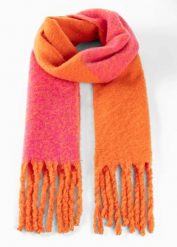 Szal XXL z efektem ombre. Czerwone szaliki bonprix, bez wzorów. Za 82.99 zł.
