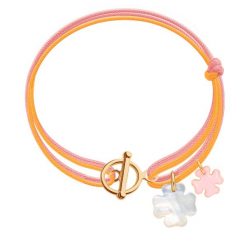 Bransoletka Ombre pozłacana z masą perłową. Białe bransoletki Lilou, z perłą, pozłacane. Za 287.00 zł.