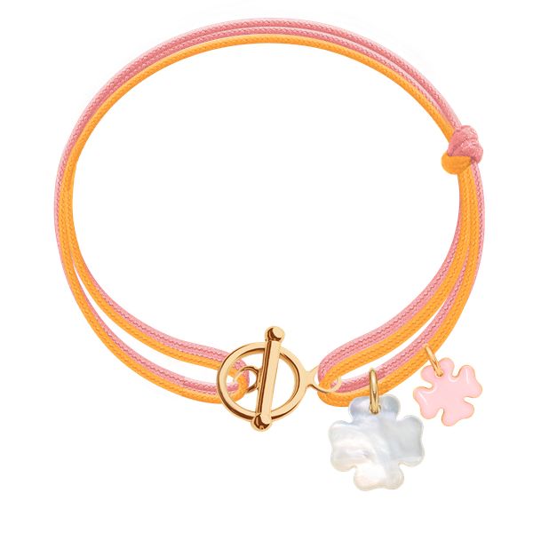 Bransoletka Ombre pozłacana z masą perłową. Białe bransoletki Lilou, z perłą, pozłacane. Za 287.00 zł.