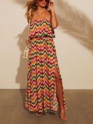 Milan Kiss Sukienka ze wzorem rozmiar: XL. Sukienki Milan Kiss, xl, bez wzorów, z wiskozy, bez kołnierzyka, bez ramiączek, maxi. Za 152.99 zł.