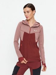 Salewa Bluza Puez Hybrid Pl 27389 Bordowy Regular Fit. Czerwone bluzy Salewa, bez wzorów, z syntetyku, bez kaptura. Za 323.99 zł.