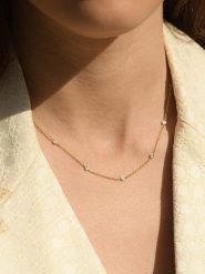 DIAMANTA Złoty naszyjnik "Sunshine" z diamentami - dł. 43 cm rozmiar: onesize. Szare naszyjniki DIAMANTA, z diamentem, złote. Za 1,948.99 zł.