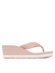 Tommy Hilfiger Japonki Th Stripes Wedge Beach Sandal FW0FW08521 Różowy. Czerwone klapki TOMMY HILFIGER, bez wzorów, z materiału, bez obcasa. Za 199.99 zł.