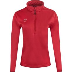 Damska Bluza z Kapturem 1/4 Zip Scarlet Red - Idealne Dopasowanie 2XS. Czerwone bluzy POWERLAYER, xs, bez wzorów, z polaru, z kapturem. Za 154.99 zł.