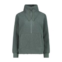 Bluza damska turystyczna CMP 32P3806. Zielone bluzy CMP, na zimę, l, bez wzorów, bez kaptura. Za 289.99 zł.