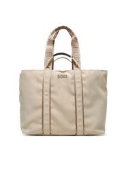BOSS Torebka Palmah 50546461 Biały. Białe shopper Boss, bez wzorów, z materiału, bez dodatków. Za 389.99 zł.