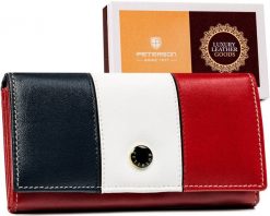 Portfel skórzany Peterson [DH] PTN RD-08-GCL-S czerwony multi. Czerwone portfele Peterson, bez wzorów, ze skóry. Za 87.99 zł.