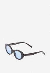 Czarno-Niebieskie Wąskie Okulary Przeciwsłoneczne Quotalea. Niebieskie okulary przeciwsłoneczne Born2be, bez wzorów, biznesowe. Za 29.99 zł.