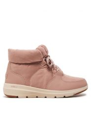 Skechers Botki Glacial Ultra - Trend Up 144194 Różowy. Czerwone botki Skechers, bez wzorów, z materiału, bez obcasa, na płaskiej podeszwie, bez zapięcia. Za 305.15 zł.