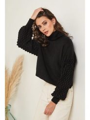 Soft Cashmere Golf w kolorze czarnym rozmiar: 38/40. Czarne golfy Soft Cashmere, bez wzorów, bez ramiączek. Za 74.81 zł.