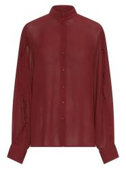 MOSS COPENHAGEN Bluzka "Kasandra" w kolorze bordowym rozmiar: L. Czerwone bluzki Moss Copenhagen, l, bez wzorów, z wiskozy, bez kołnierzyka, bez ramiączek. Za 173.45 zł.