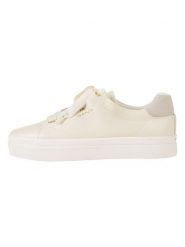 GANT Footwear Skórzane sneakersy "Avona" w kolorze kremowym rozmiar: 38. Brązowe trampki GANT Footwear, bez wzorów, bez zapięcia. Za 210.81 zł.