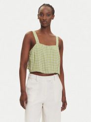 RVCA Top 23B041503 Zielony Relaxed Fit. Zielone topy RVCA, l, bez wzorów, z wiskozy, bez kołnierzyka, bez ramiączek. Za 229.99 zł.