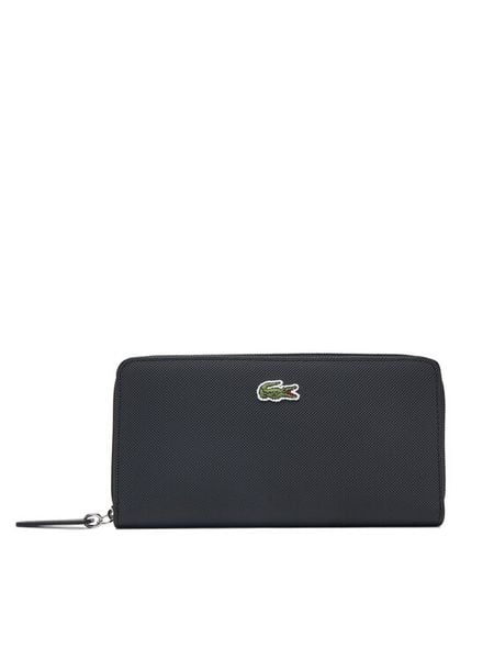 Lacoste Portfel NF2900PK Czarny. Czarne portfele Lacoste, bez wzorów, ze skóry. Za 429.99 zł.