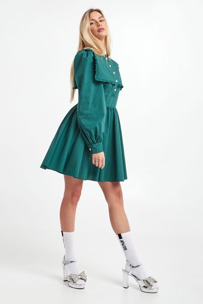 Sukienka z kołnierzykiem bebe CUSTOMMADE. Sukienki Custommade, bez wzorów, bez kołnierzyka, bez ramiączek. W wyprzedaży za 487.60 zł.