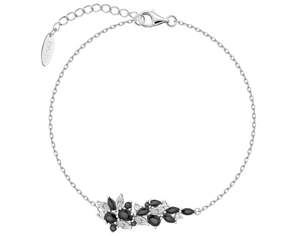 Bransoletka srebrna z cyrkoniami. Szare bransoletki Apart, z cyrkonią, srebrne. Za 239.00 zł.