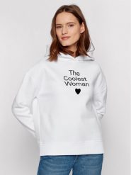 Boss Bluza Evalin_Vd 50452526 Biały Regular Fit. Białe bluzy Boss, m, bez wzorów, z bawełny, bez kaptura. Za 479.99 zł.