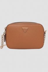 GUESS Brązowa kopertówka damska Noelle II. Brązowe kopertówki Guess, z aplikacjami, ze skóry ekologicznej, bez dodatków. W wyprzedaży za 420.89 zł.