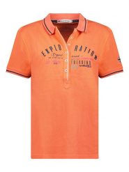 Geographical Norway Koszulka polo w kolorze pomarańczowym rozmiar: XL. Pomarańczowe koszulki polo Geographical Norway, xl, bez wzorów, z bawełny, bez kołnierzyka, bez ramiączek. Za 57.20 zł.
