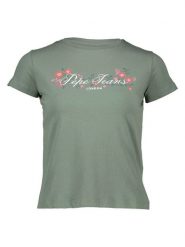 Pepe Jeans Koszulka w kolorze zielonym rozmiar: M. Zielone bluzki Pepe Jeans, m, bez wzorów, z bawełny, bez kołnierzyka, bez ramiączek. Za 79.03 zł.