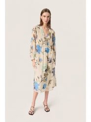 Soaked in Luxury Sukienka w kolorze beżowym rozmiar: L. Brązowe sukienki Soaked in Luxury, na co dzień, l, bez wzorów, bez kołnierzyka, bez ramiączek, midi, proste. Za 165.99 zł.