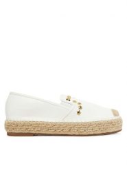 DeeZee Espadryle MSD53 Biały. Białe espadryle DeeZee, bez wzorów, z materiału, bez obcasa, bez zapięcia. Za 99.99 zł.