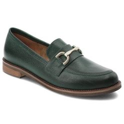 Zielone Mokasyny Exquisite Stylowe Obuwie Damskie. Zielone mokasyny EXQUISITE, bez wzorów, z materiału, bez obcasa. Za 339.00 zł.