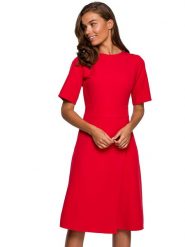 Stylove Sukienka w kolorze czerwonym rozmiar: XXL. Czerwone sukienki Stylove, xxl, bez wzorów, bez kołnierzyka, bez ramiączek, midi. Za 204.95 zł.