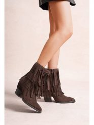 Foreverfolie Botki w kolorze brązowym rozmiar: 39. Brązowe botki Foreverfolie, bez wzorów, bez obcasa, bez zapięcia. Za 152.99 zł.