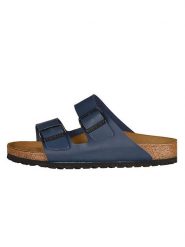 Birkenstock Klapki "Arizona" w kolorze granatowym rozmiar: 36. Niebieskie klapki Birkenstock, bez wzorów, bez obcasa. Za 325.03 zł.