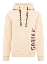 Zwillingsherz Bluza "Smile Leo" w kolorze beżowym rozmiar: S/M. Brązowe bluzy Zwillingsherz, m, bez wzorów, z kapturem. Za 210.81 zł.