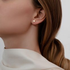 Kolczyki okrągłe koniczyny Etincelle ze złota próby 585. Żółte kolczyki Lilou, złote. Za 998.00 zł.