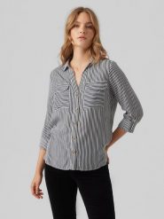 Vero Moda Koszula w kolorze biało-granatowym rozmiar: XL. Białe koszule Vero Moda, s, bez wzorów, z wiskozy, klasyczne, bez kołnierzyka, bez ramiączek. Za 76.95 zł.