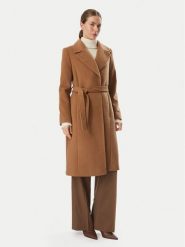 LAUREN RALPH LAUREN Płaszcz wełniany 297962169007 Brązowy jasny Regular Fit. Brązowe płaszcze Lauren Ralph Lauren, na zimę, bez wzorów, z syntetyku, bez kaptura. Za 2,199.00 zł.