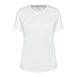 Koszulka damska Nike One Classic Dri-Fit. Białe bluzki Nike, xl, bez wzorów, sportowe, bez kołnierzyka, bez ramiączek. Za 159.99 zł.