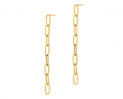 Złote kolczyki - paper clip. Żółte kolczyki Apart, złote. Za 439.00 zł.