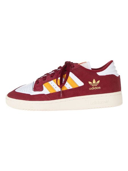 Adidas Skórzane sneakersy "Centennial 85" w kolorze bordowo-biało-żółtym rozmiar: 43 1/3. Czerwone trampki Adidas, bez wzorów, bez zapięcia. Za 179.64 zł.