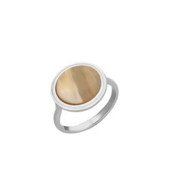 Pierścionek Reverso okrągły, posrebrzany. Brązowe pierścionki Lilou, posrebrzane. Za 169.00 zł.