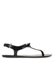 MICHAEL Michael Kors Sandały Eva Thong 40S6EVFA1Q Czarny. Czarne sandały MICHAEL Michael Kors, bez wzorów, z syntetyku, bez obcasa, na płaskiej podeszwie, bez zapięcia. Za 479.99 zł.