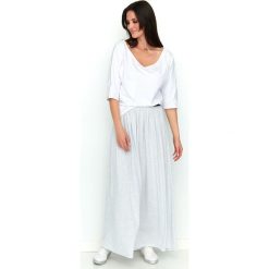 Wygodna spódnica maxi n188. Brązowe spódnice Nunu, na co dzień, bez wzorów, z gumy, eleganckie, maxi, koszulowe. Za 109.00 zł.