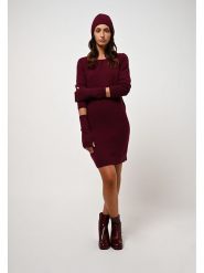 AUTHENTIC CASHMERE Kaszmirowa sukienka "Armet" w kolorze bordowym rozmiar: M. Czerwone sukienki AUTHENTIC CASHMERE, m, bez wzorów, z kaszmiru, bez kołnierzyka, bez ramiączek, mini. Za 272.95 zł.