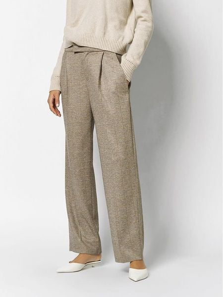 Rosner Spodnie "Mara" w kolorze karmelowym rozmiar: 34/L30. Brązowe spodnie materiałowe Rosner, l, bez wzorów, z materiału, z podwyższonym stanem. Za 250.95 zł.