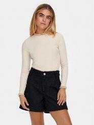 ONLY Bluzka Leslie 15277888 Beżowy Regular Fit. Brązowe bluzki Only, xl, bez wzorów, z bawełny, bez kołnierzyka, bez ramiączek. Za 139.99 zł.