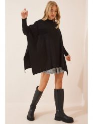 Happiness Istanbul Sweter w kolorze czarnym rozmiar: onesize. Czarne swetry Happiness Istanbul, bez wzorów, bez ramiączek. Za 107.95 zł.