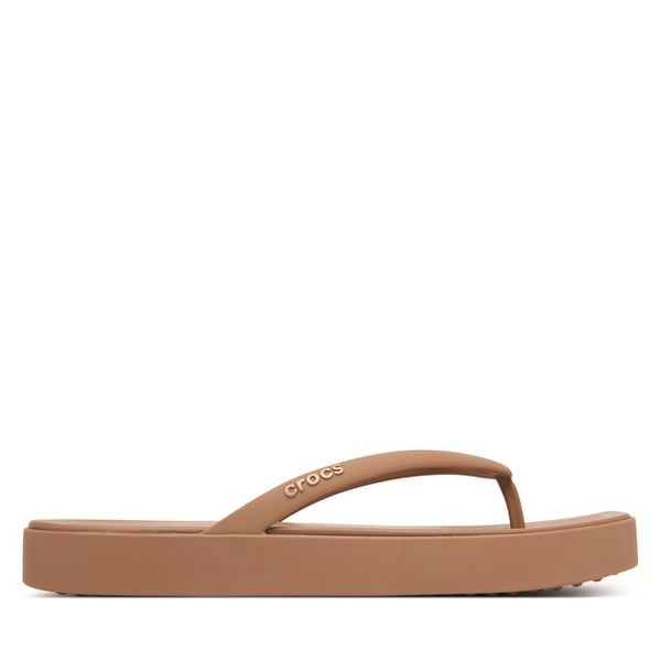 Japonki Crocs. Białe klapki Crocs, bez wzorów, bez obcasa. Za 179.99 zł.